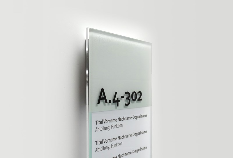 Türschild Glas PVT Slide 1