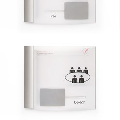 Doorplate with change indicator STW