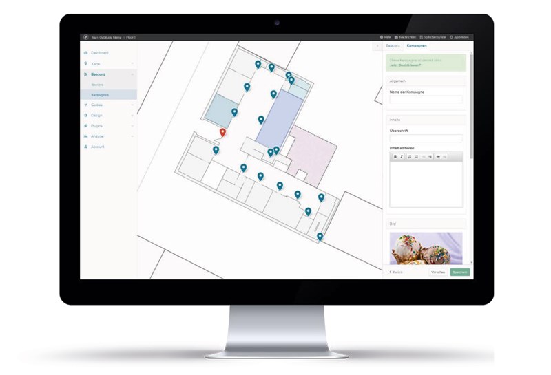 Wegeleitung via Smartphone Slide 1