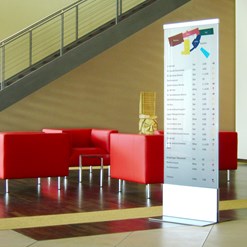 Poster stand glass TMV