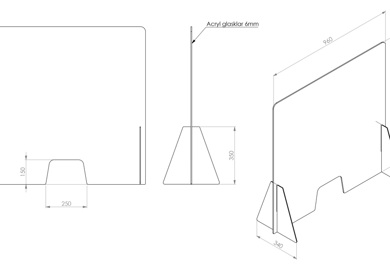 Infektionsschutz - Thekenaufsatz Slide 0
