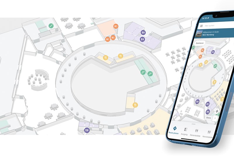 Wegeleitung via Smartphone Slide 1