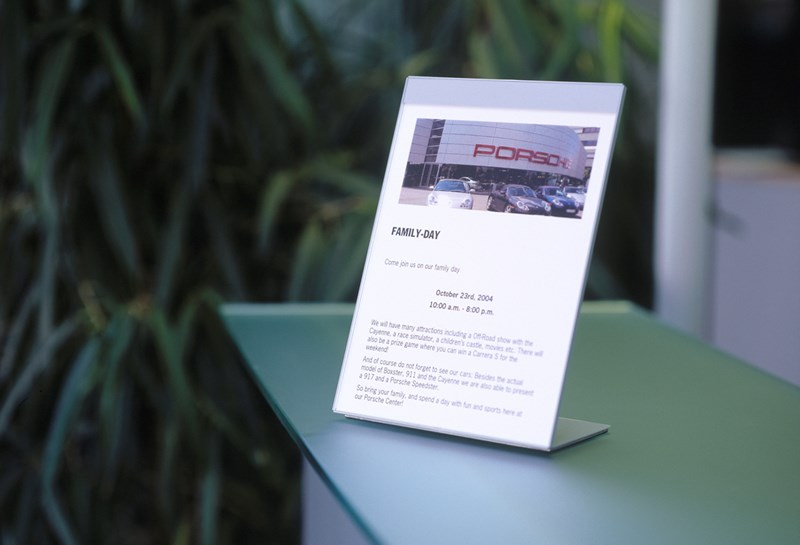 Tischaufsteller QVT Slide 1