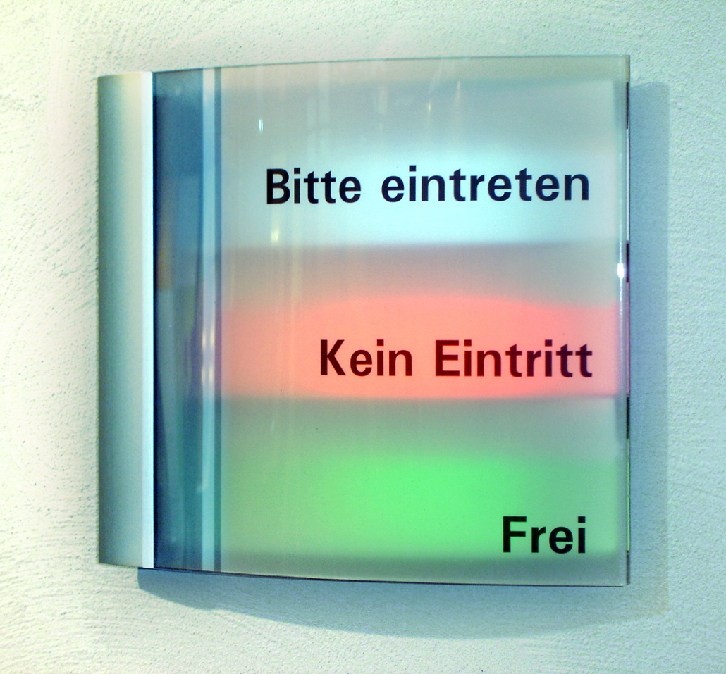 Türschild mit LED Wechselanzeige STFB Header Image