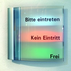 Türschild mit LED Wechselanzeige STFB