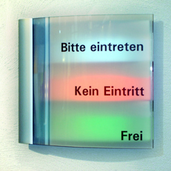 Türschild mit LED Wechselanzeige STFB