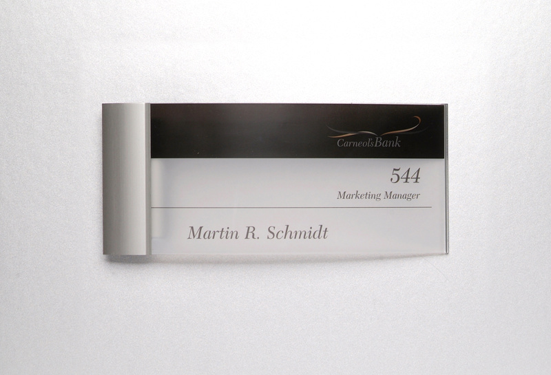 system sieben Türschild mit Faltfeder Slide 0