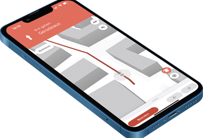Wegeleitung via Smartphone Slide 4