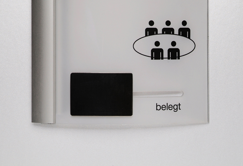 system sieben Türschild mit Wechselanzeige Slide 0