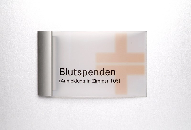 Türschild mit Faltfeder STF Slide 1