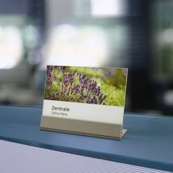 Tischaufsteller Glas TNVT