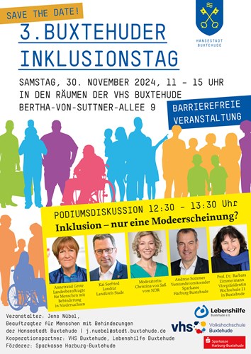 Infos zur Podiumsdiskussion am 3. Buxtehuder Inklusionstag