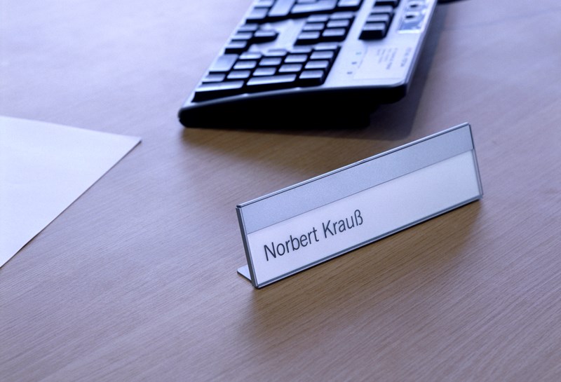 Tischaufsteller QVT Slide 1